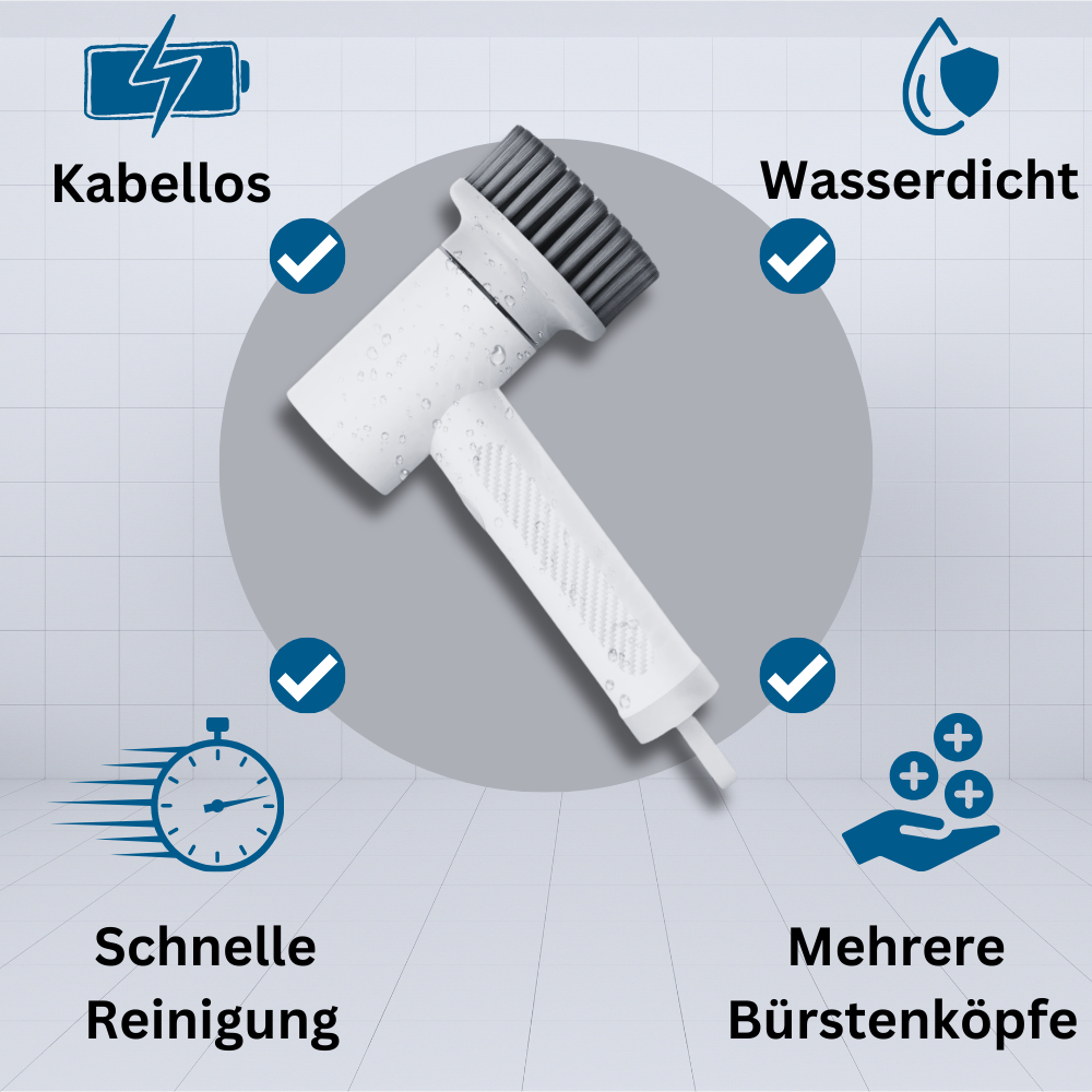 Elektrische Reinigungsbürste mit Wechselaufsätzen